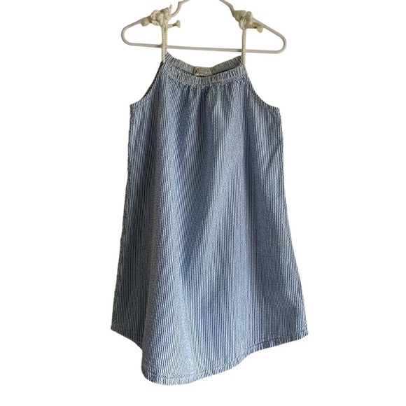 H&M Girls Bundle Eyelet Flared Skirt / Seersucker Blue White Sundress Sz 6-8 yo - Picture 11 of 16